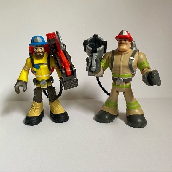 Mattel Rescue Heroes bundle of 2.  Billy Blaze and Forrest Fuego 2018 - Picture 1 of 4